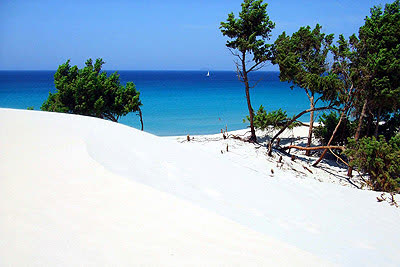Piscinas Beach, a breathtaking oasis among towering dunes